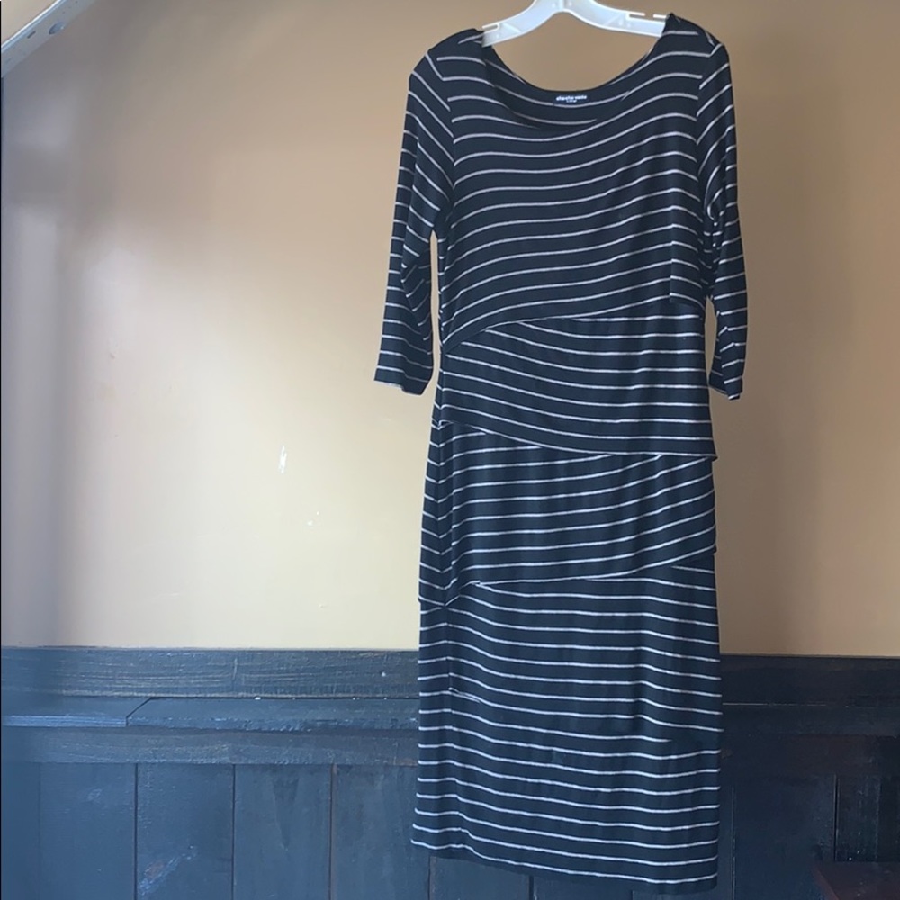 Cha Cha Vente black w/white stripes 3/4 slv sz XL